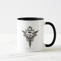 Superman gestileerd | Star en Skull White Logo