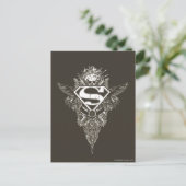 Superman gestileerd | Ster en Logo van de schedel Briefkaart (Staand voorkant)