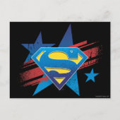 Superman gestileerd | Sterren en stripes Logo Briefkaart (Voorkant)