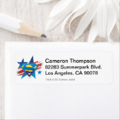 Superman gestileerd | Sterren en stripes Logo Etiket (Insitu)