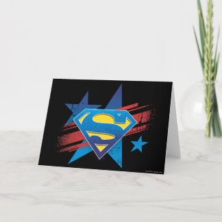 Superman gestileerd | Sterren en stripes Logo Kaart
