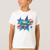 Superman gestileerd | Sterren en stripes Logo T-shirt (Voorkant)