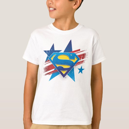 Superman gestileerd | Sterren en stripes Logo T-shirt (Voorkant)