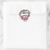 Superman gestileerd | Twisted Innocence Logo Ronde Sticker (Tas)
