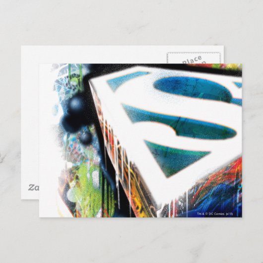 Superman gestileerd | Urban Graffiti Logo Briefkaart (Voorkant / Achterkant)