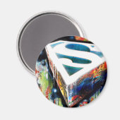 Superman gestileerd | Urban Graffiti Logo Magneet (Voorkant / Achterkant)