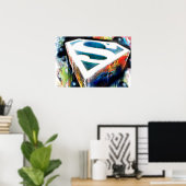 Superman gestileerd | Urban Graffiti Logo Poster (Thuiskantoor)