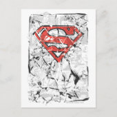 Superman gestileerd | Verplette Comic Logo Briefkaart (Voorkant)