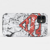 Superman gestileerd | Verplette Comic Logo Case-Mate iPhone Case (Achterkant (horizontaal))