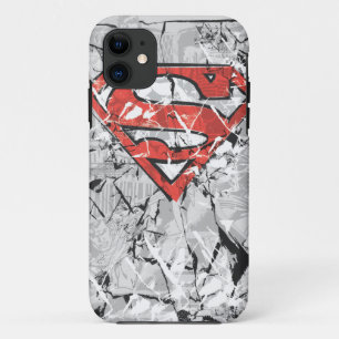 Superman gestileerd Verplette Comic Logo iPhone 11 Hoesje