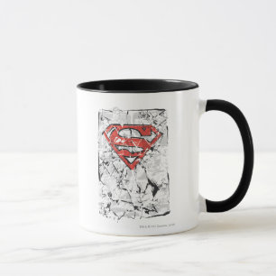 Superman gestileerd   Verplette Comic Logo Mok