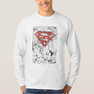 Superman gestileerd Verplette Comic Logo T-shirt