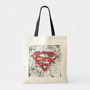 Superman gestileerd   Verplette Comic Logo Tote Bag
