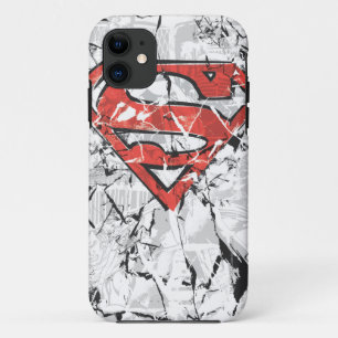 Superman gestileerd  Verplette Logo Comic iPhone 11 Hoesje
