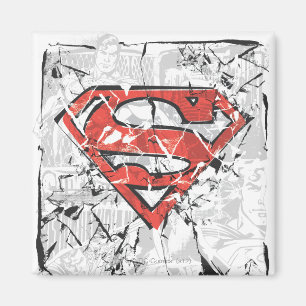 Superman gestileerd Verplette Logo Comic Magneet