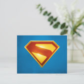 Superman Golden S Shield Brilliance Briefkaart (Staand voorkant)