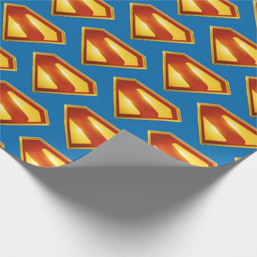 Superman Golden S Shield Brilliance Cadeaupapier (Hoek)