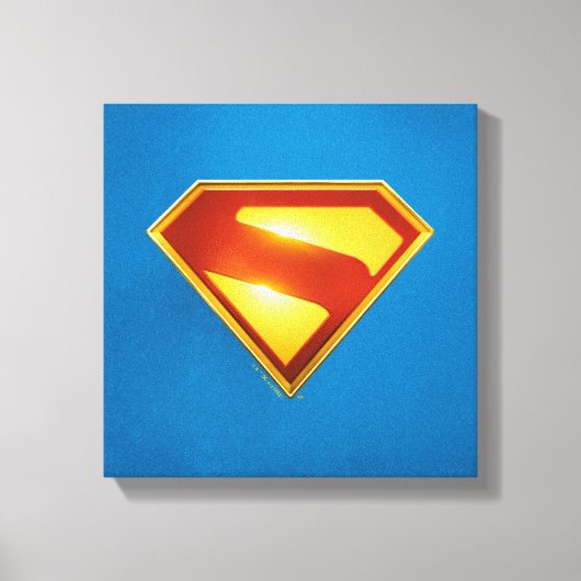 Superman Golden S Shield Brilliance Canvas Afdruk (Voorkant)