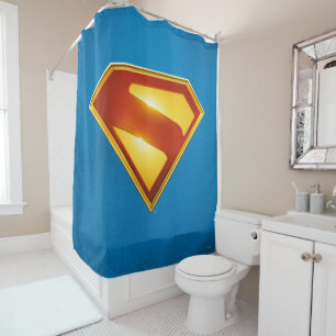 Superman Golden S Shield Brilliance Douchegordijn