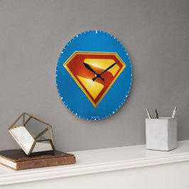 Superman Golden S Shield Brilliance Grote Klok