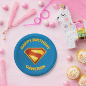 Superman Golden S Shield Brilliance Papieren Bordje (Feest)