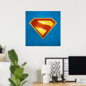 Superman Golden S Shield Brilliance Poster (Thuiskantoor)