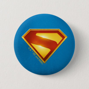 Superman Golden S Shield Brilliance Ronde Button 5,7 Cm
