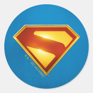 Superman Golden S Shield Brilliance Ronde Sticker