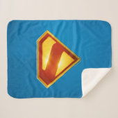 Superman Golden S Shield Brilliance Sherpa Deken (Voorkant (horizontaal))