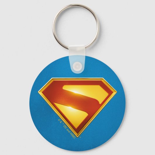 Superman Golden S Shield Brilliance Sleutelhanger (Voorkant)