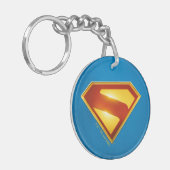 Superman Golden S Shield Brilliance Sleutelhanger (Voorkant Links)