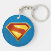 Superman Golden S Shield Brilliance Sleutelhanger (Achterkant)