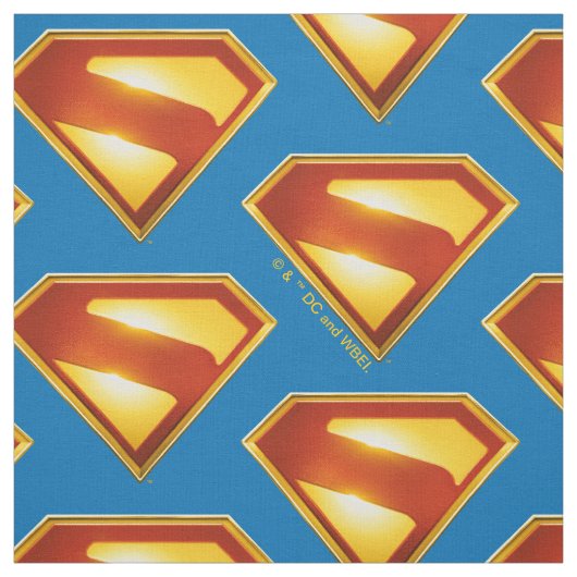 Superman Golden S Shield Brilliance Stof (Swatch)