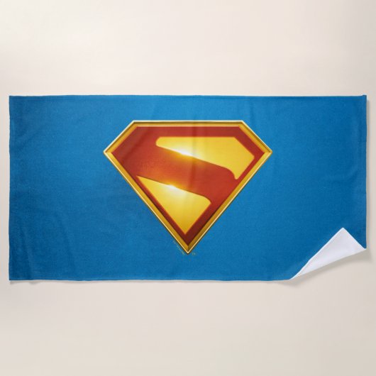 Superman Golden S Shield Brilliance Strandlaken (Voorkant)