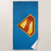 Superman Golden S Shield Brilliance Strandlaken (Voorkant)