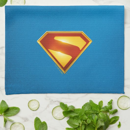 Superman Golden S Shield Brilliance Theedoek (Gevouwen)