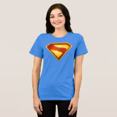 Superman Golden S Shield Brilliance Tri-Blend Shirt (Voorkant volledig)