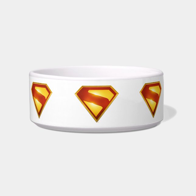 Superman Golden S Shield Brilliance Voerbakje (Voorkant)