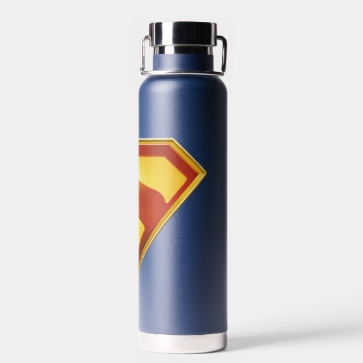 Superman Golden S Shield Brilliance Waterfles (Achterkant)