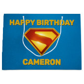 Superman Gouden S Schild Glans Groot Cadeauzakje (Voorkant)