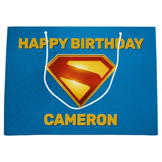 Superman Gouden S Schild Glans Groot Cadeauzakje (Voorkant)