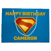 Superman Gouden S Schild Glans Groot Cadeauzakje (Achterkant)