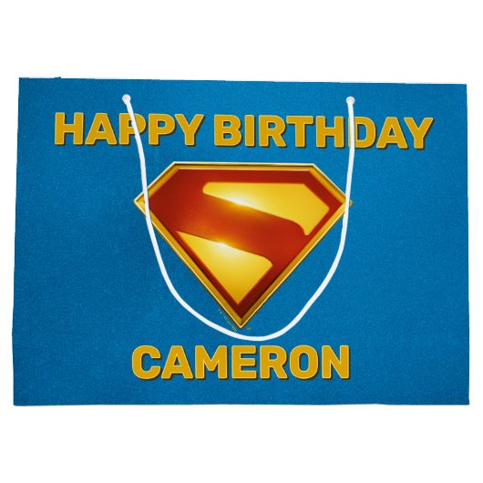 Superman Gouden S Schild Glans Groot Cadeauzakje (Achterkant)