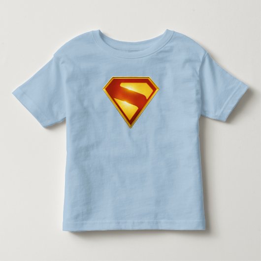 Superman Gouden S Schild Glans Kinder Shirts (Voorkant)