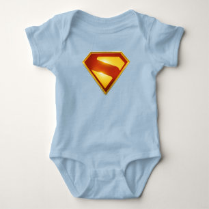 Superman Gouden S Schild Glans Romper