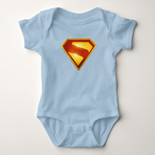 Superman Gouden S Schild Glans Romper (Voorkant)