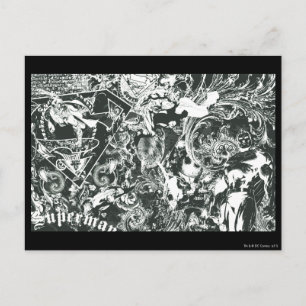 Superman Gray Collage Briefkaart