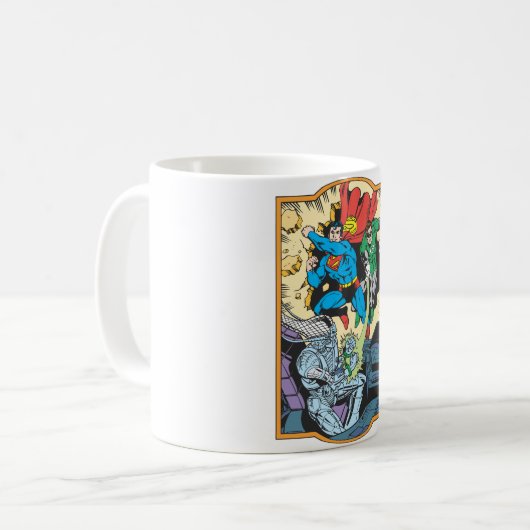 Superman & Green Lantern Fight Brainiac Koffiemok (Voorkant links)