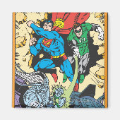 Superman & Green Lantern Fight Brainiac Magneet (Voorkant)