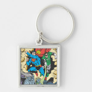 Superman & Green Lantern Fight Brainiac Sleutelhanger
